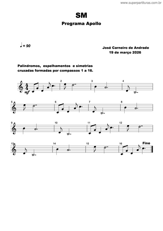 Partitura da música Sm
