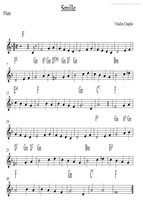 Partitura da música Smile v.2