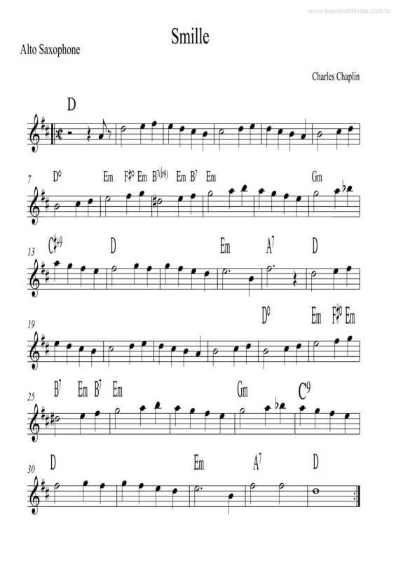 Partitura da música Smile v.3