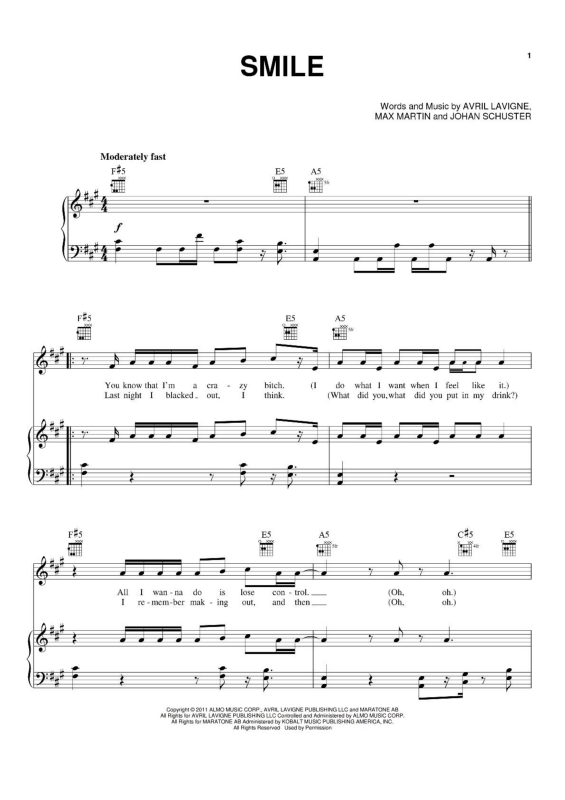 Partitura da música Smile v.4