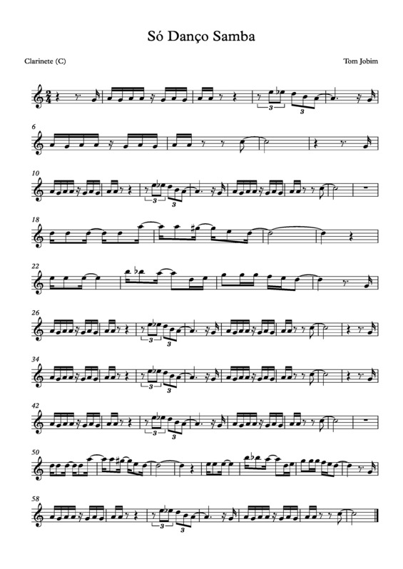 Partitura da música Só Danço Samba v.6