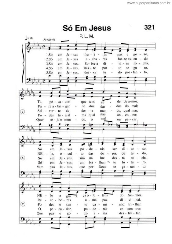 Partitura da música Só Em Jesus v.2