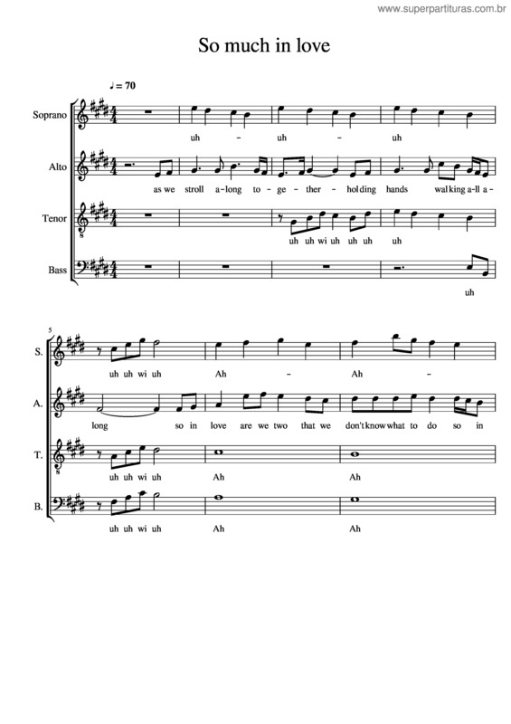 Partitura da música So Much In Love All