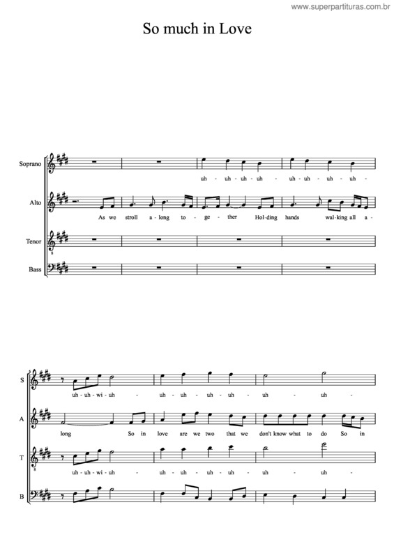 Partitura da música So Much In Love