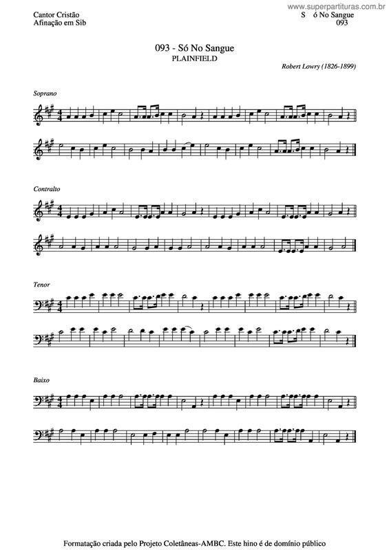 Partitura da música Só No Sangue v.3