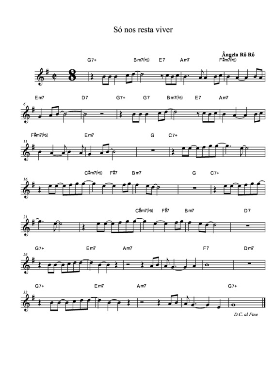 Partitura da música Só Nos Resta Viver v.2