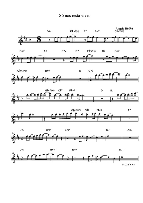 Partitura da música Só Nos Resta Viver