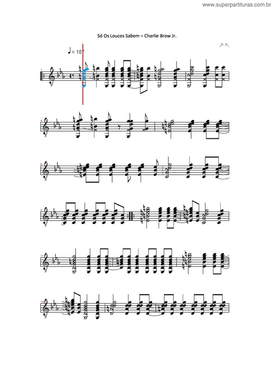 Partitura da música Só Os Loucos Sabem