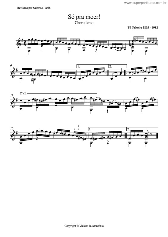 Partitura da música Só pra moer!