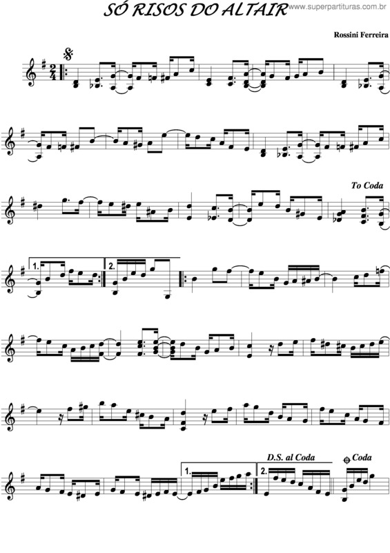 Partitura da música Só Risos Do Altair