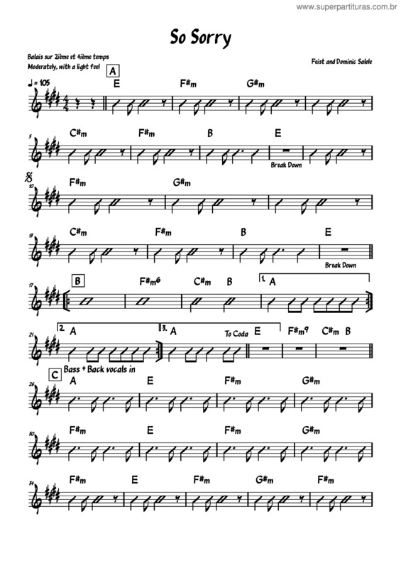 Partitura da música So Sorry : Charlie v.2