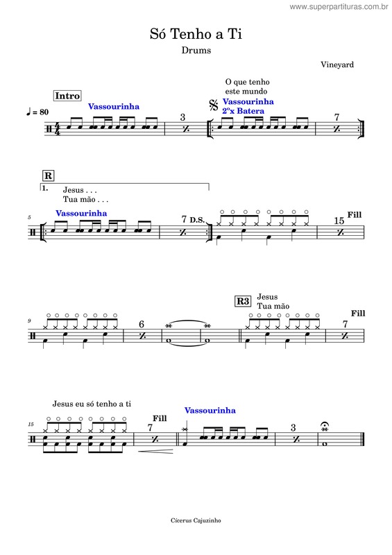 Partitura da música Só Tenho A Ti