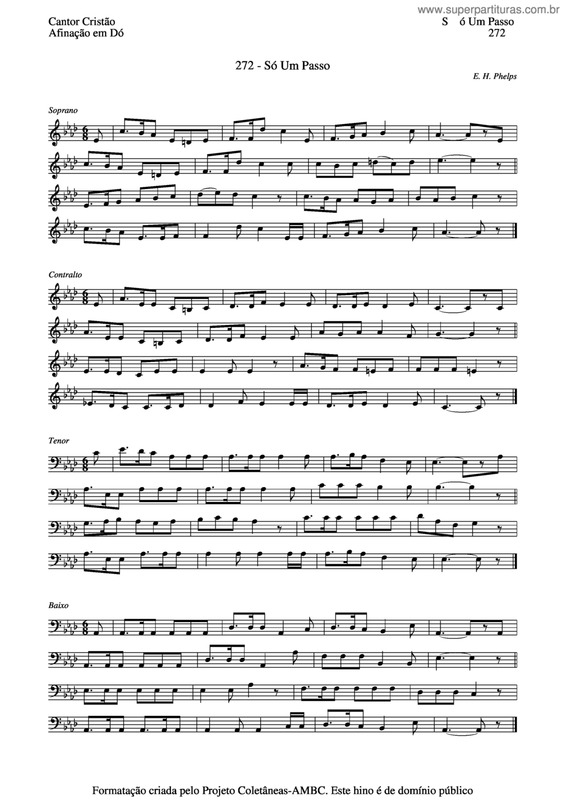 Partitura da música Só Um Passo v.3