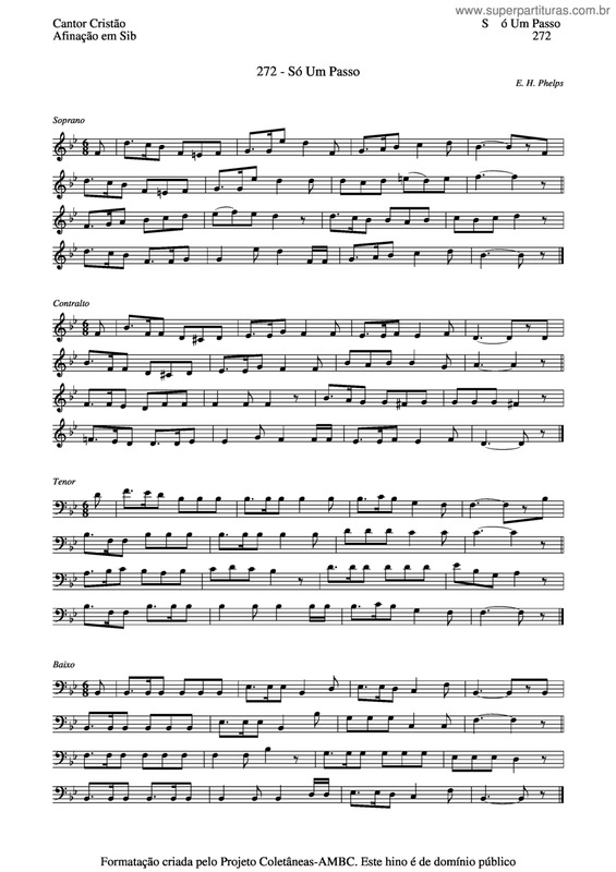 Partitura da música Só Um Passo v.4