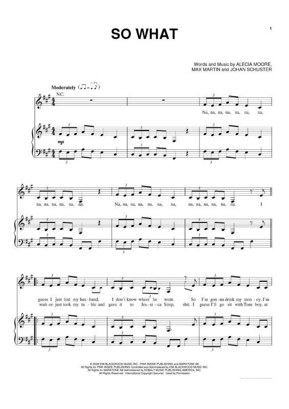 Partitura da música So What v.2