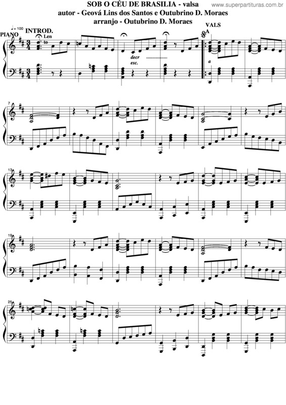 Partitura da música Sob O Céu De Brasília v.7