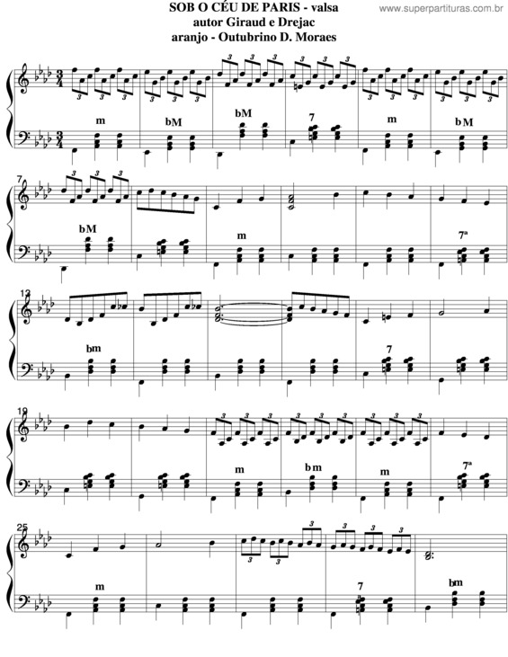 Partitura da música Sob O Céu De Paris v.8