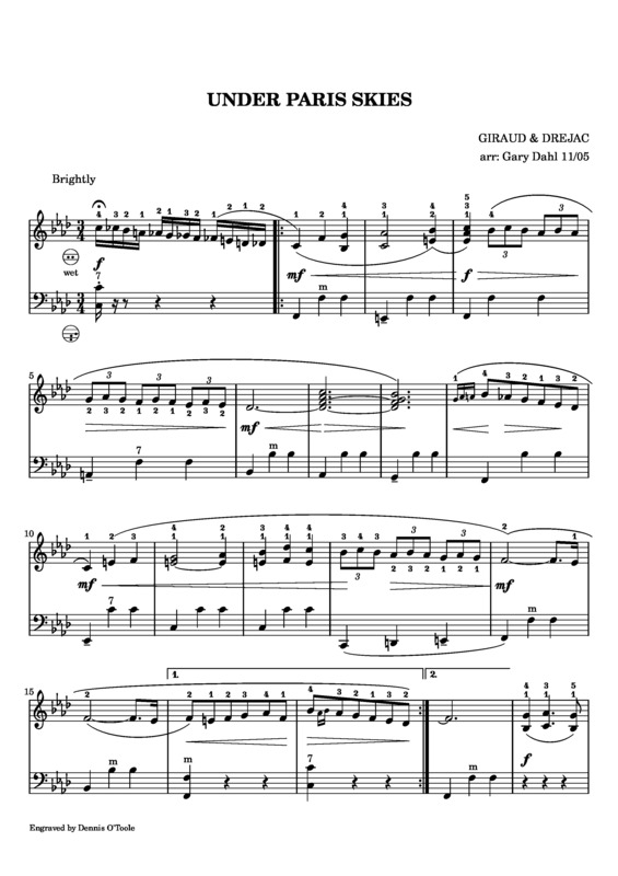 Partitura da música Sob O Céu De Paris v.9