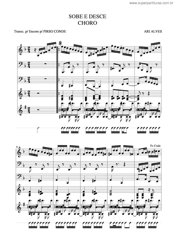 Partitura da música Sobe E Desce v.2