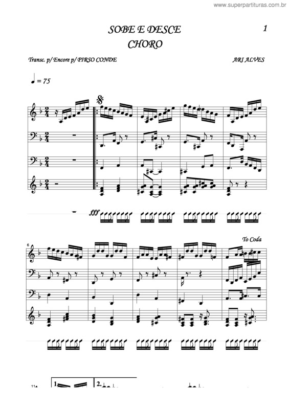 Partitura da música Sobe E Desce v.3