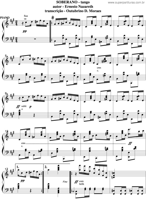 Partitura da música Soberano v.3
