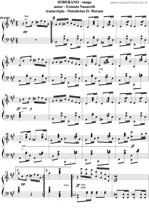 Partitura da música Soberano v.3