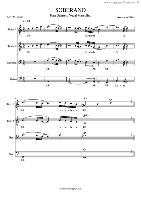 Partitura da música Soberano v.6