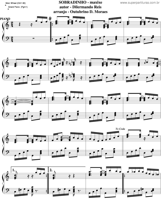 Partitura da música Sobradinho v.5