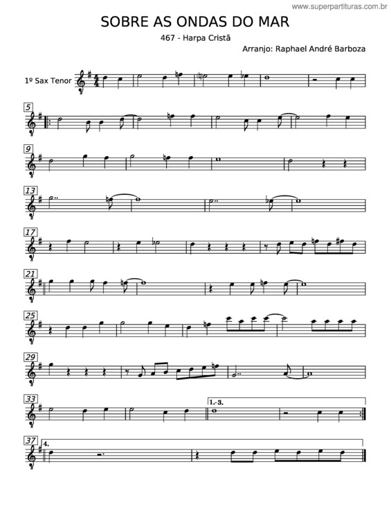 Partitura da música Sobre As Ondas Do Mar – Misc Praise Songs v.2