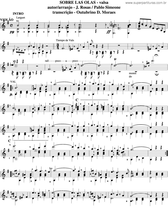 Partitura da música Sobre Las Ollas