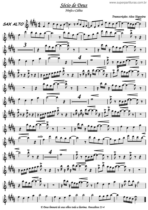 Partitura da música Sócio De Deus v.2