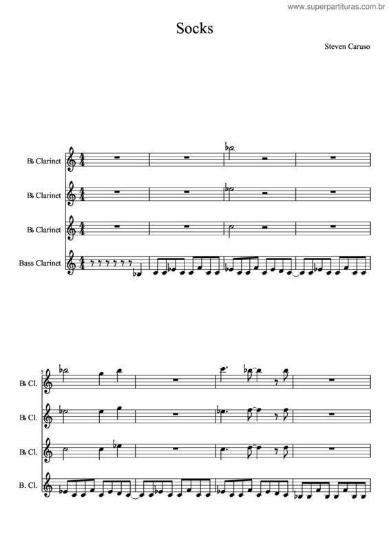 Partitura da música Socks