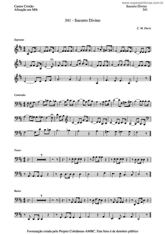 Partitura da música Socorro Divino v.4