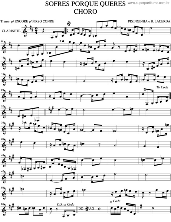 Partitura da música Sofres Porque Queres (C)