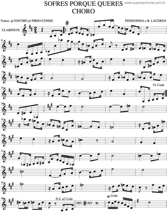 Partitura da música Sofres Porque Queres (C)