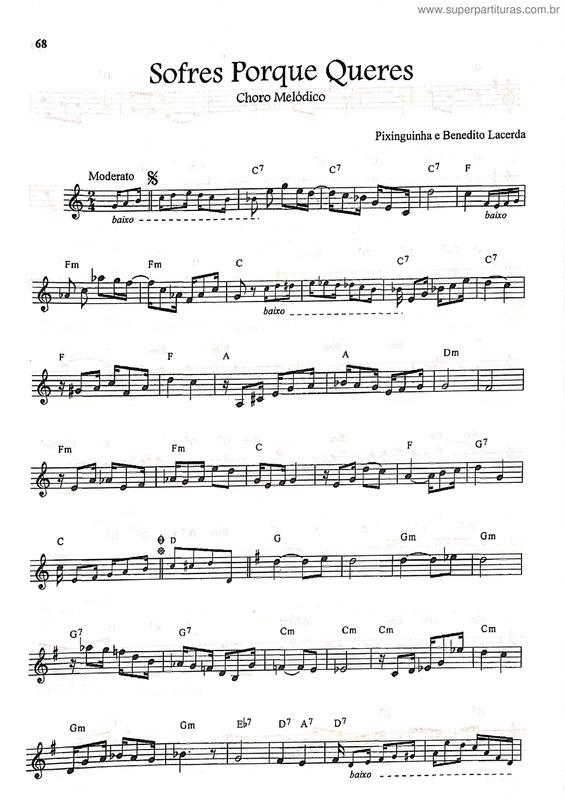 Partitura da música Sofres Porque Queres v.8