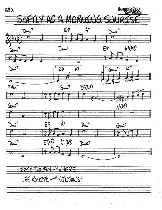 Partitura da música Softly As A Morning Sunrise v.8