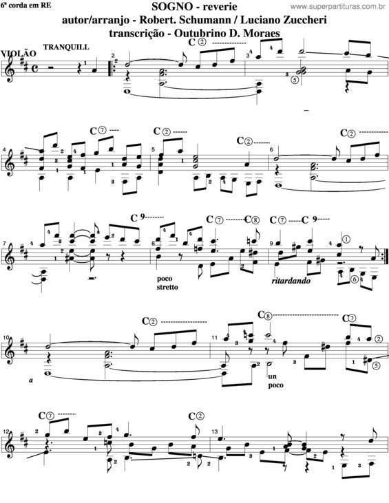 Partitura da música Sogno v.3