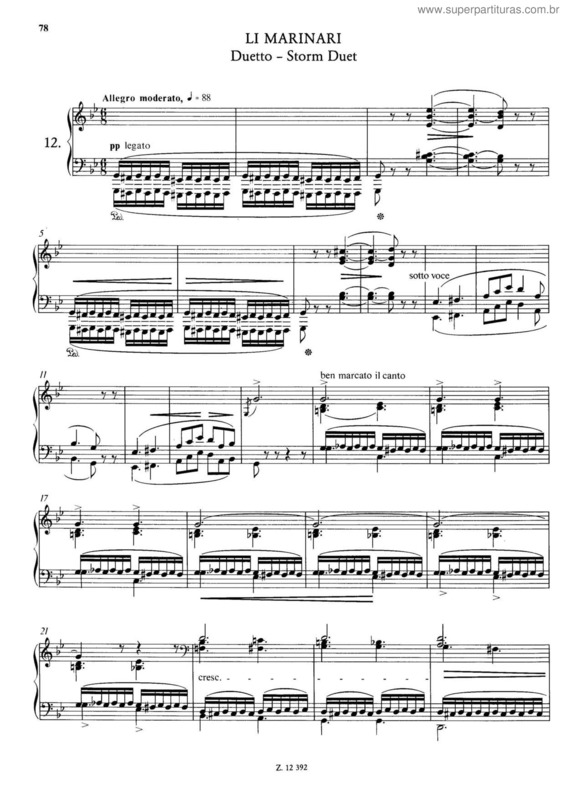 Partitura da música Soirées musicales v.6