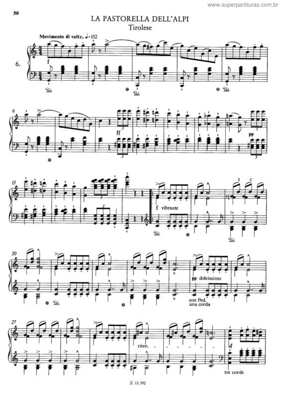 Partitura da música Soirées musicales