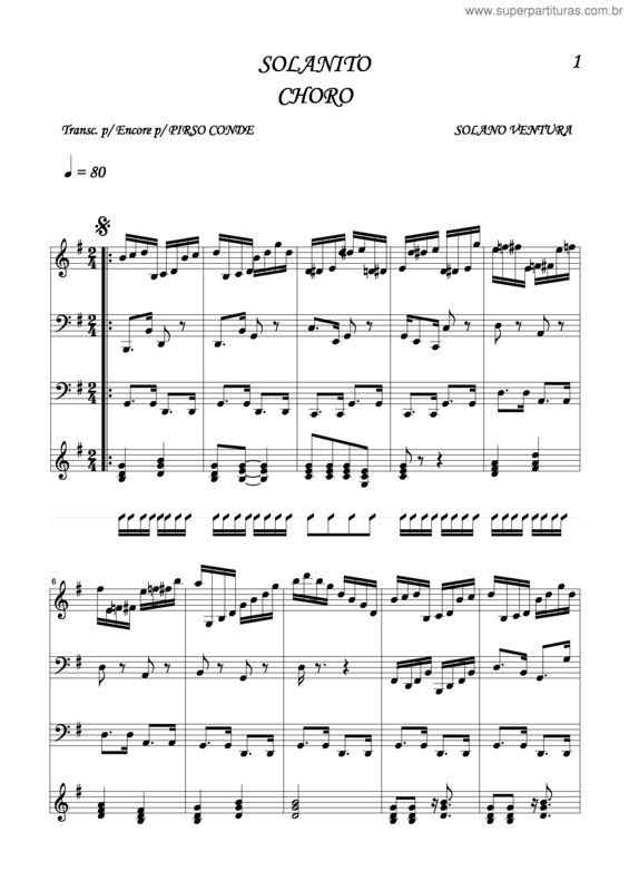 Partitura da música Solanito v.4