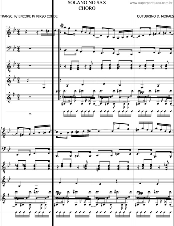 Partitura da música Solano No Sax v.2