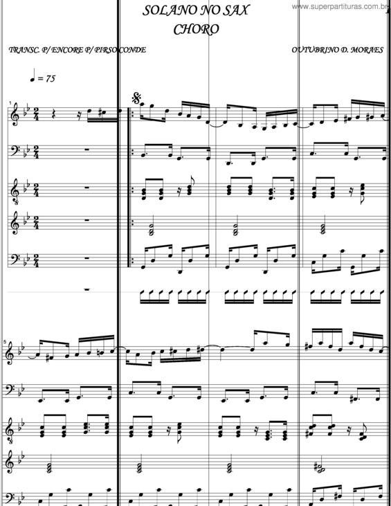 Partitura da música Solano No Sax v.3