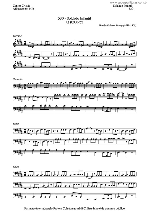 Partitura da música Soldado Infantil v.4