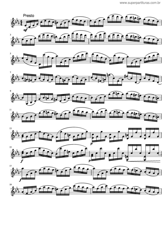 Partitura da música Solfeggietto Arranged For Solo Violin   Cpe Bach