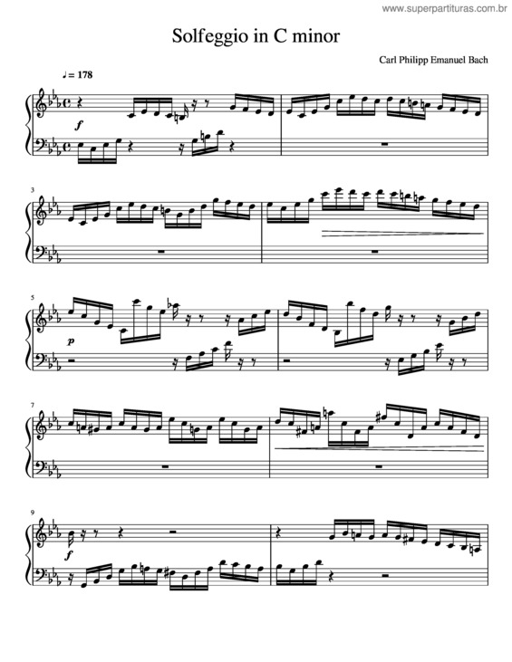 Partitura da música Solfeggio In C Minor