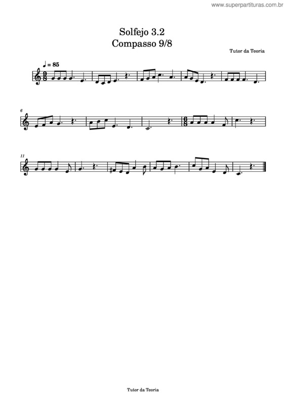 Partitura da música Solfejo 3.2