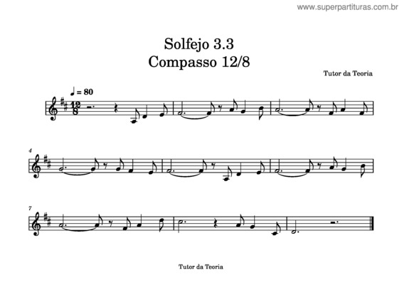 Partitura da música Solfejo 3.3