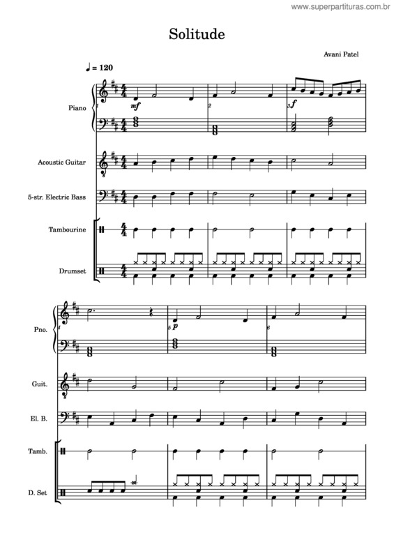 Partitura da música Solitude  Avani Patel v.3