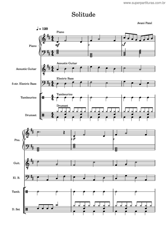Partitura da música Solitude  Avani Patel